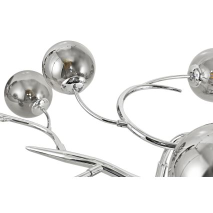 Brilagi - Lampadario a plafone LED MISTEL 15xG9/3W/230V cromo lucido/fumé