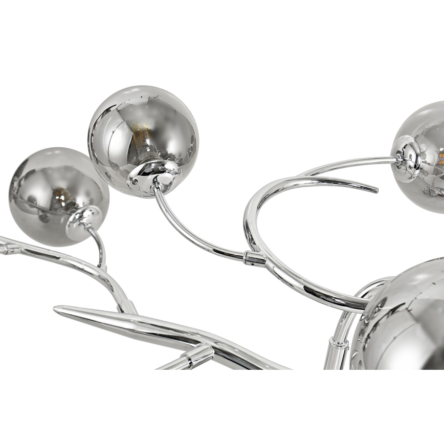 Brilagi - Lampadario a plafone LED MISTEL 15xG9/3W/230V cromo lucido/fumé