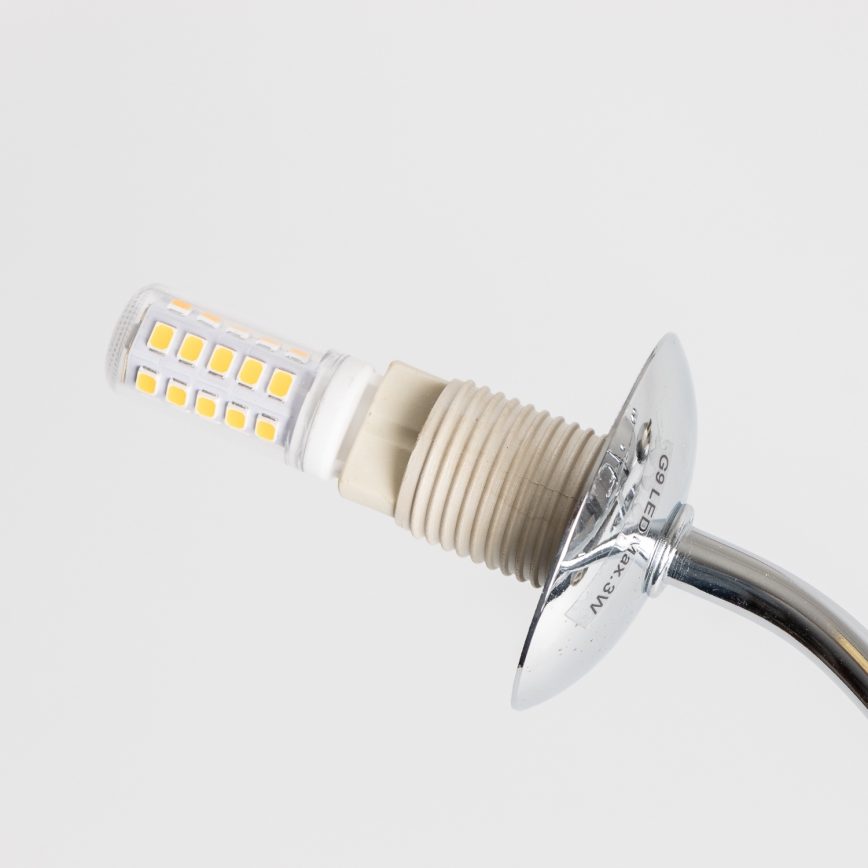 Brilagi - Lampadario a plafone LED MISTEL 15xG9/3W/230V cromo lucido/fumé