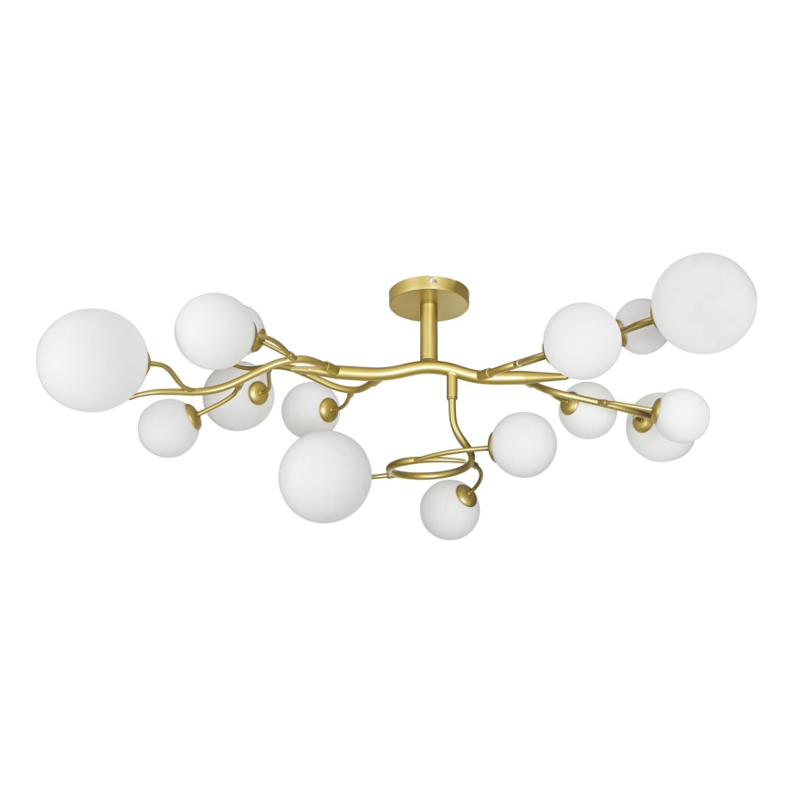 Brilagi - Lampadario a plafone LED MISTEL 15xG9/3W/230V oro/bianco
