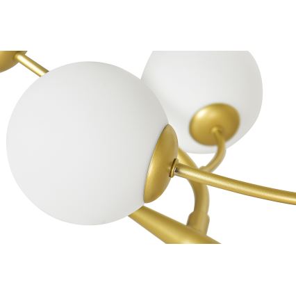 Brilagi - Lampadario a plafone LED MISTEL 15xG9/3W/230V oro/bianco
