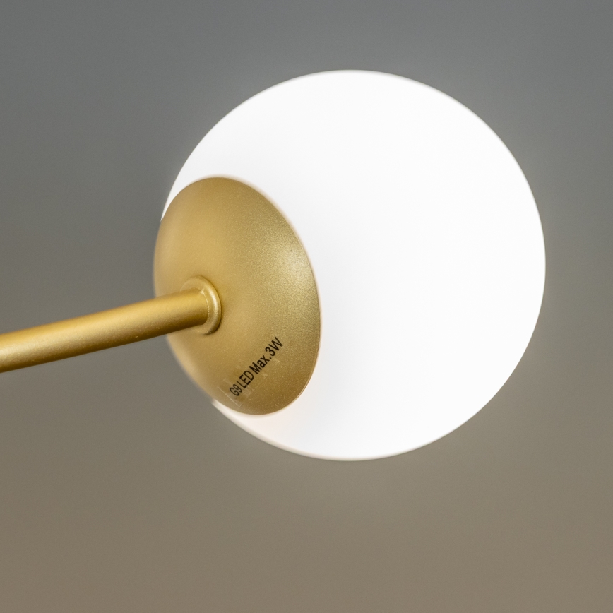 Brilagi - Lampadario a plafone LED MISTEL 15xG9/3W/230V oro/bianco