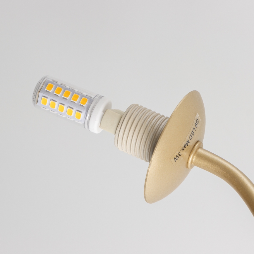 Brilagi - Lampadario a plafone LED MISTEL 15xG9/3W/230V oro/bianco