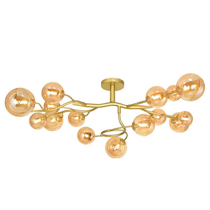 Brilagi - Lampadario a plafone LED MISTEL 15xG9/3W/230V oro