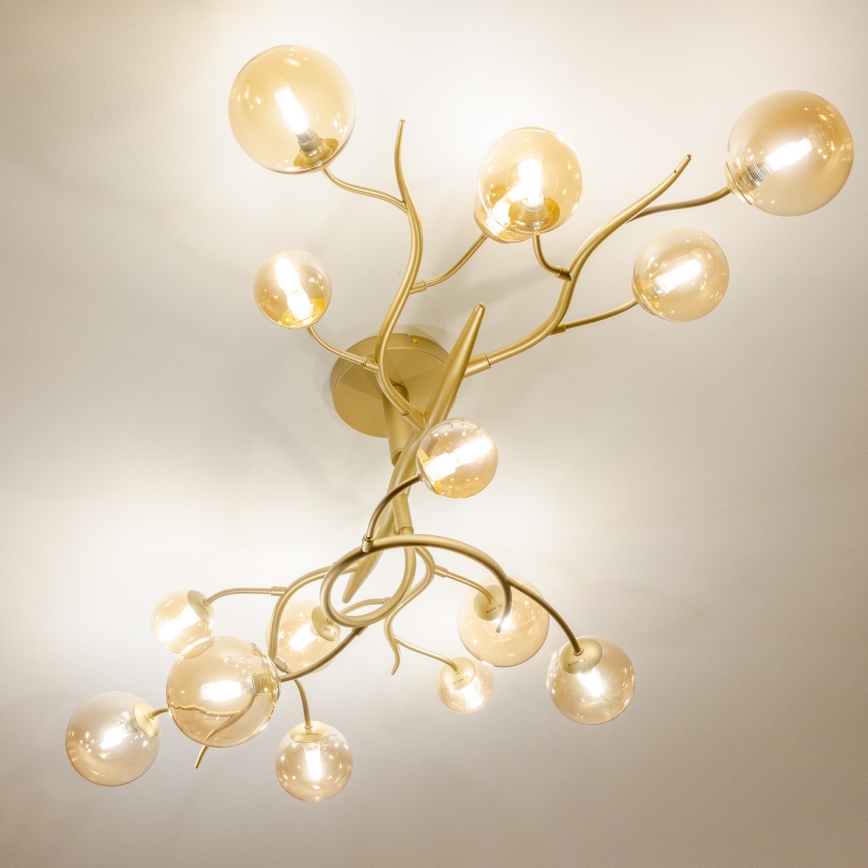 Brilagi - Lampadario a plafone LED MISTEL 15xG9/3W/230V oro