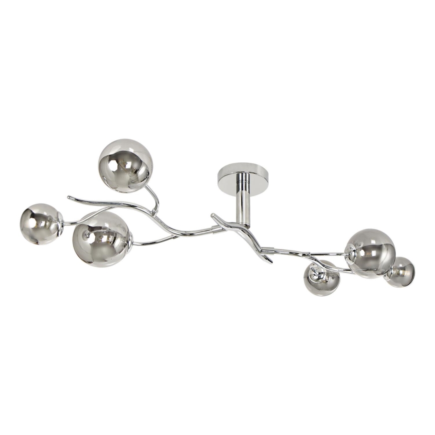 Brilagi - Lampadario a plafone LED MISTEL 6xG9/3W/230V cromo lucido/fumé