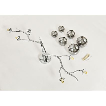 Brilagi - Lampadario a plafone LED MISTEL 6xG9/3W/230V cromo lucido/fumé