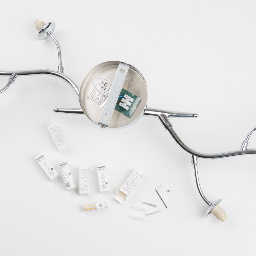 Brilagi - Lampadario a plafone LED MISTEL 6xG9/3W/230V cromo lucido/fumé