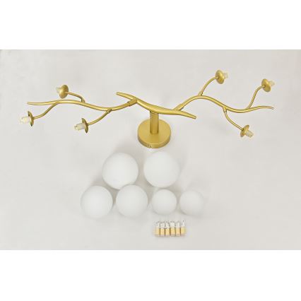 Brilagi - Lampadario a plafone LED MISTEL 6xG9/3W/230V oro/bianco