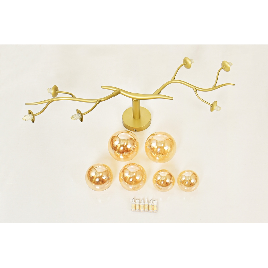Brilagi - Lampadario a plafone LED MISTEL 6xG9/3W/230V oro