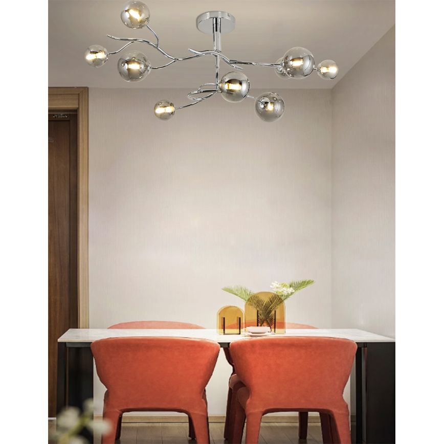 Brilagi - Lampadario a plafone LED MISTEL 9xG9/3W/230V cromo lucido/fumé