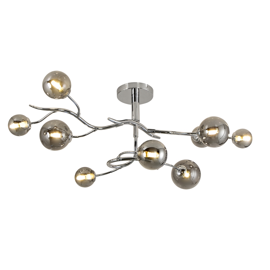 Brilagi - Lampadario a plafone LED MISTEL 9xG9/3W/230V cromo lucido/fumé