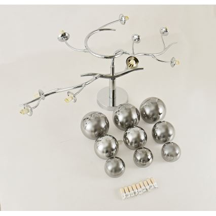 Brilagi - Lampadario a plafone LED MISTEL 9xG9/3W/230V cromo lucido/fumé