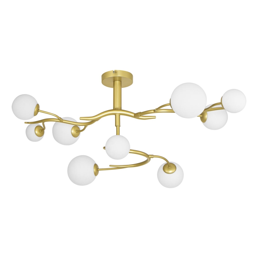 Brilagi - Lampadario a plafone LED MISTEL 9xG9/3W/230V oro/bianco