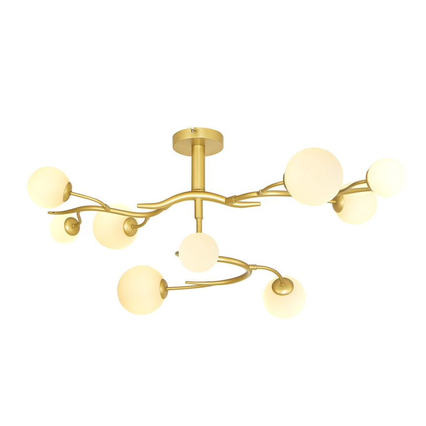 Brilagi - Lampadario a plafone LED MISTEL 9xG9/3W/230V oro/bianco