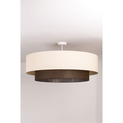 Brilagi - Lampadario a plafone LED Stile BOHO 3xE27/15W/230V Ø 80 cm crema/marrone