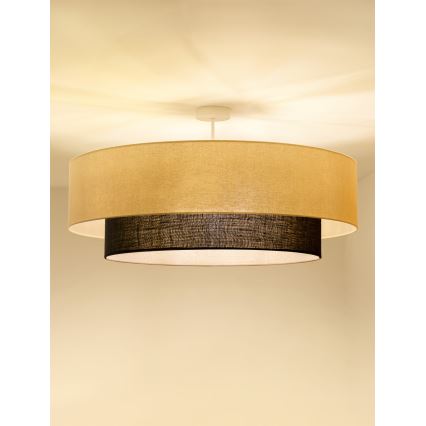 Brilagi - Lampadario a plafone LED Stile BOHO 3xE27/15W/230V Ø 80 cm crema/marrone