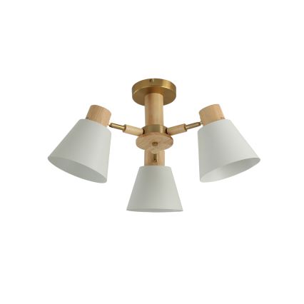 Brilagi - Lampadario a plafone LUND WOOD 3xE27/40W/230V Ø 50 cm legno
