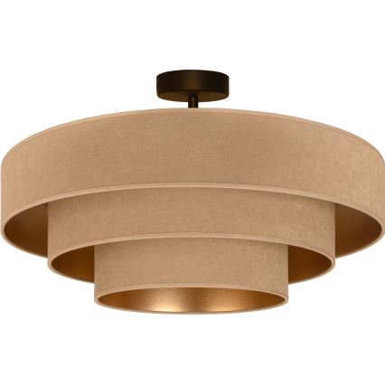 Brilagi - Lampadario a plafone LUNETA 3xE27/60W/230V Ø 80 cm beige/oro