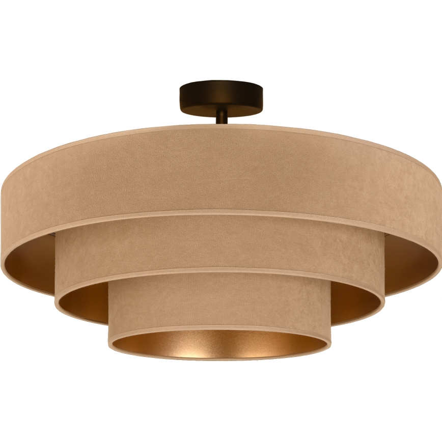 Brilagi - Lampadario a plafone LUNETA 3xE27/60W/230V Ø 80 cm beige/oro