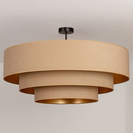 Brilagi - Lampadario a plafone LUNETA 3xE27/60W/230V Ø 80 cm beige/oro