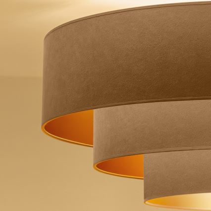 Brilagi - Lampadario a plafone LUNETA 3xE27/60W/230V Ø 80 cm beige/oro