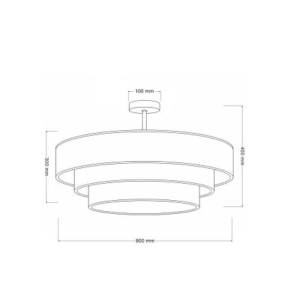 Brilagi - Lampadario a plafone LUNETA 3xE27/60W/230V Ø 80 cm beige/oro