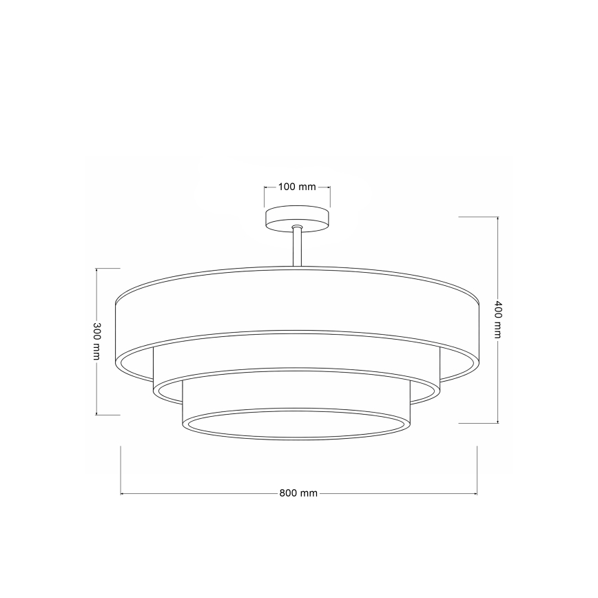 Brilagi - Lampadario a plafone LUNETA 3xE27/60W/230V Ø 80 cm beige/oro