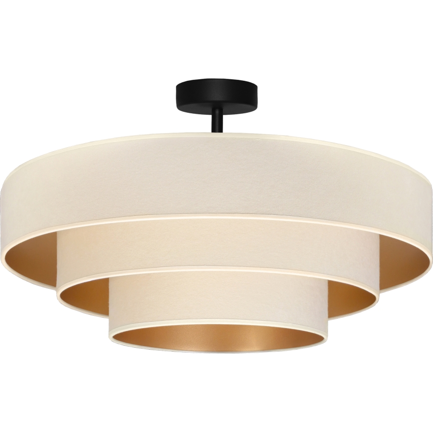 Brilagi - Lampadario a plafone LUNETA 3xE27/60W/230V Ø 80 cm crema/oro