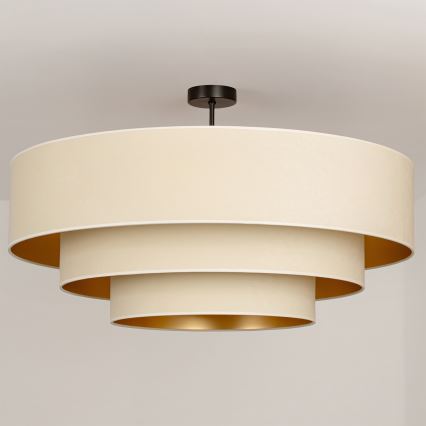 Brilagi - Lampadario a plafone LUNETA 3xE27/60W/230V Ø 80 cm crema/oro
