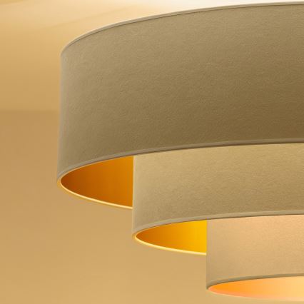 Brilagi - Lampadario a plafone LUNETA 3xE27/60W/230V Ø 80 cm crema/oro