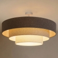 Brilagi - Lampadario a plafone LUNETA 3xE27/60W/230V Ø 80 cm grigio/crema/bianco