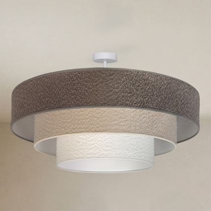 Brilagi - Lampadario a plafone LUNETA 3xE27/60W/230V Ø 80 cm grigio/crema/bianco