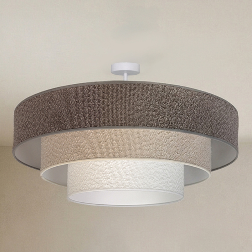 Brilagi - Lampadario a plafone LUNETA 3xE27/60W/230V Ø 80 cm grigio/crema/bianco