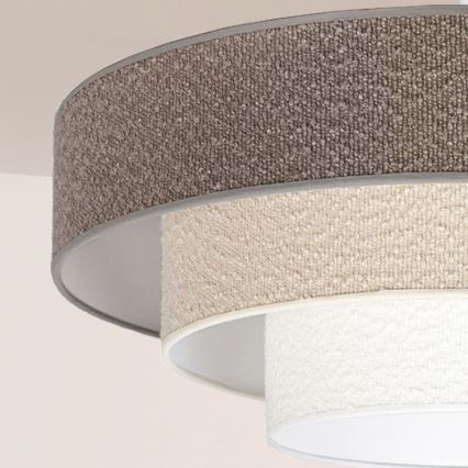 Brilagi - Lampadario a plafone LUNETA 3xE27/60W/230V Ø 80 cm grigio/crema/bianco