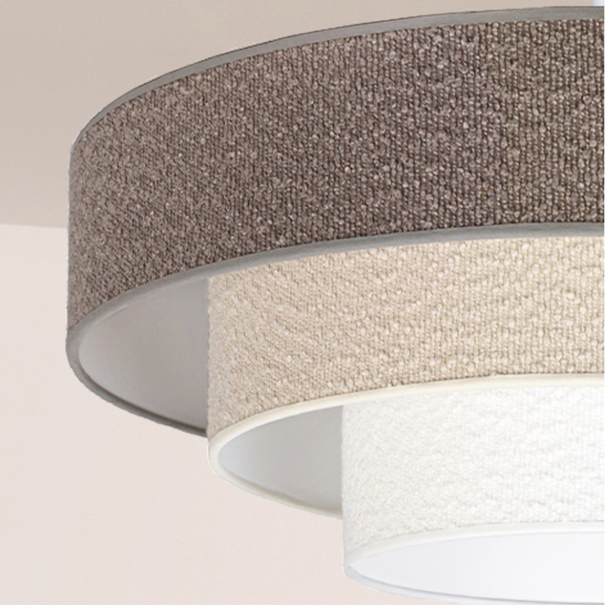 Brilagi - Lampadario a plafone LUNETA 3xE27/60W/230V Ø 80 cm grigio/crema/bianco