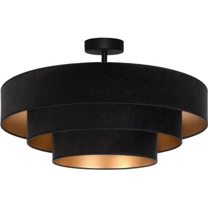 Brilagi - Lampadario a plafone LUNETA 3xE27/60W/230V Ø 80 cm nero/oro