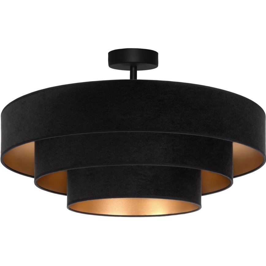 Brilagi - Lampadario a plafone LUNETA 3xE27/60W/230V Ø 80 cm nero/oro