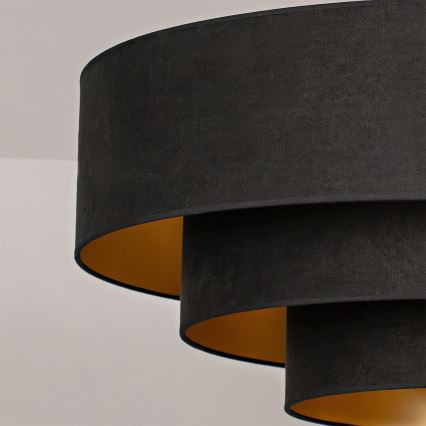 Brilagi - Lampadario a plafone LUNETA 3xE27/60W/230V Ø 80 cm nero/oro