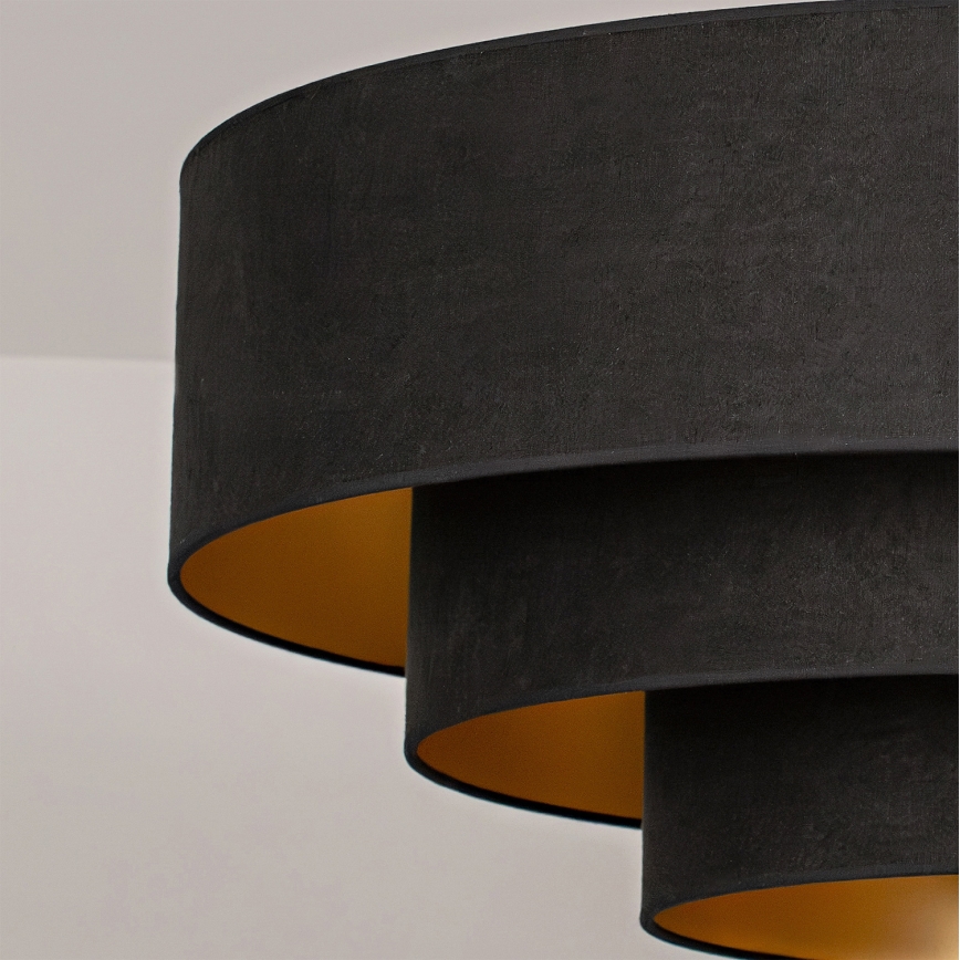 Brilagi - Lampadario a plafone LUNETA 3xE27/60W/230V Ø 80 cm nero/oro