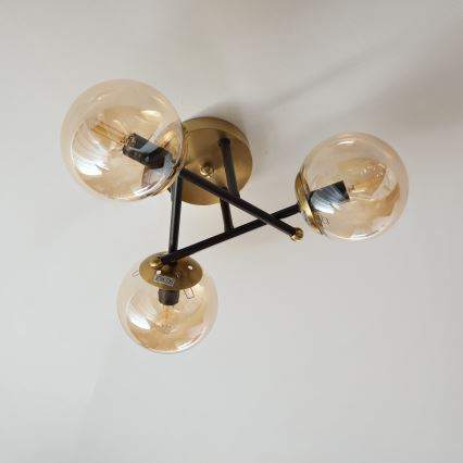 Brilagi - Lampadario a plafone MALIVA 3xE14/15W/230V in finitura oro