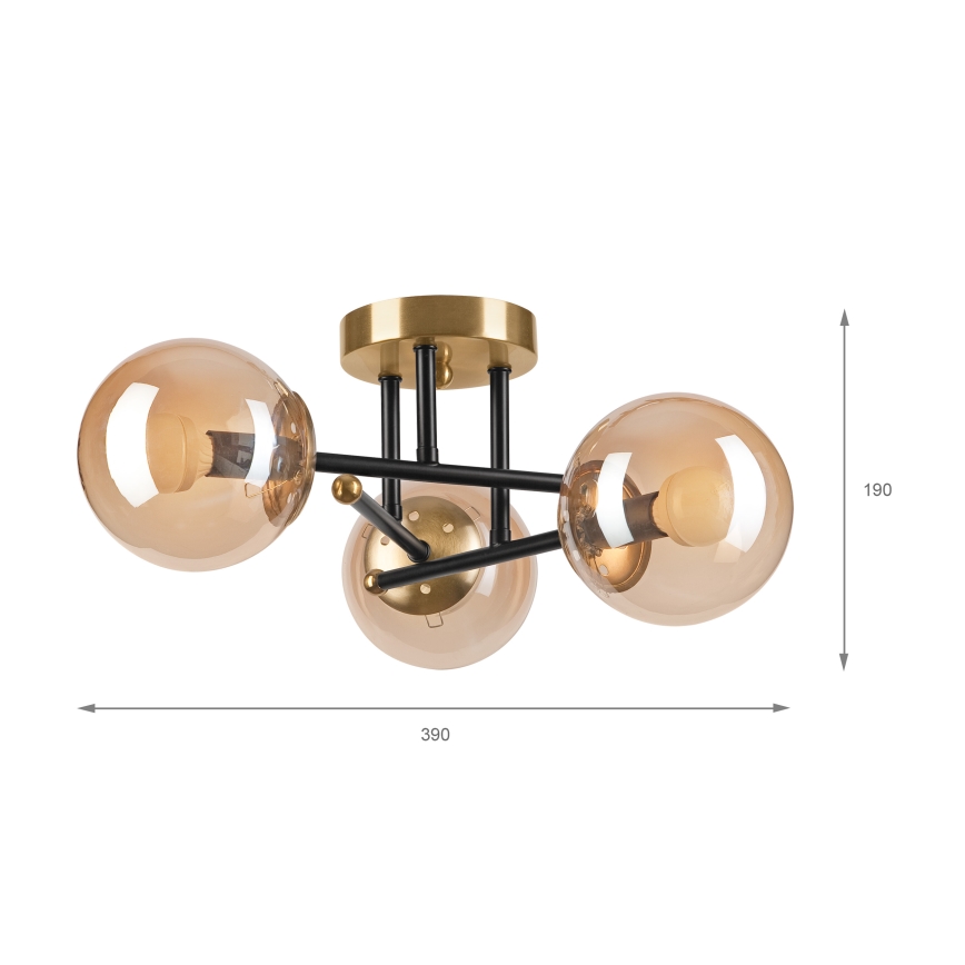 Brilagi - Lampadario a plafone MALIVA 3xE14/15W/230V in finitura oro