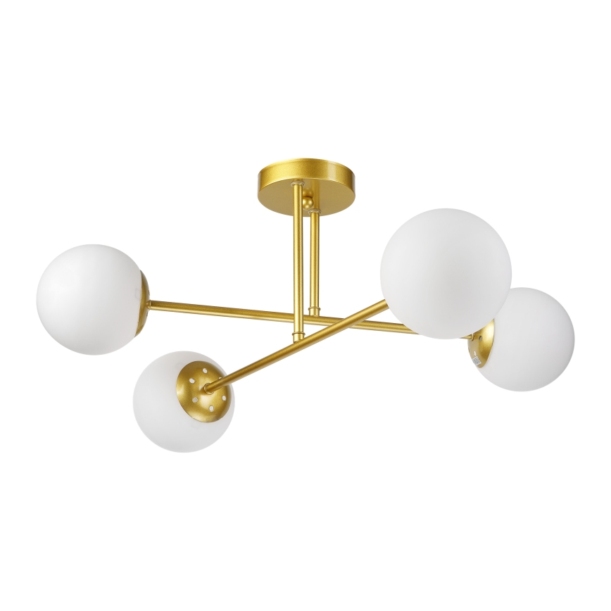 Brilagi - Lampadario a plafone MALIVA 4xE14/15W/230V oro/bianco