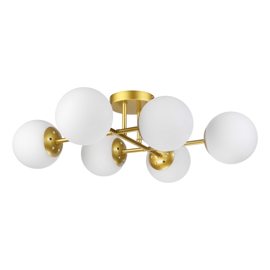 Brilagi - Lampadario a plafone MALONY 6xE14/20W/230V dorato