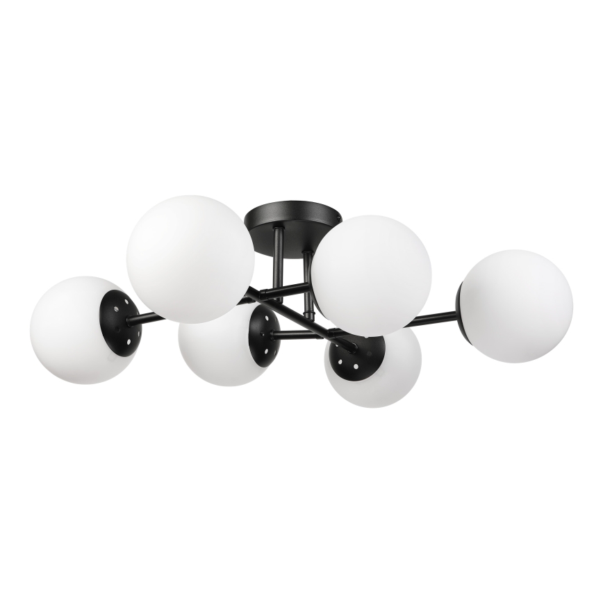 Brilagi - Lampadario a plafone MALONY 6xE14/20W/230V nero