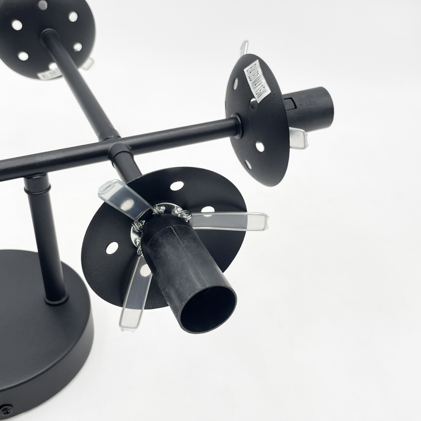 Brilagi - Lampadario a plafone MALONY 6xE14/20W/230V nero
