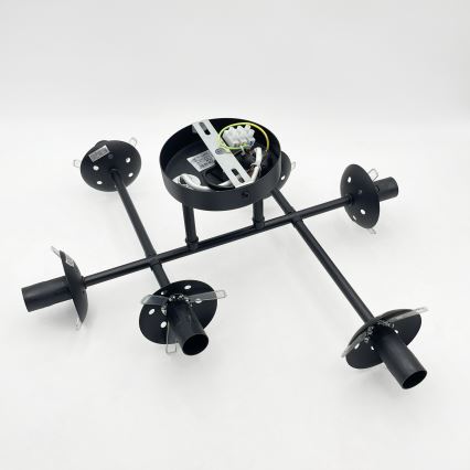 Brilagi - Lampadario a plafone MALONY 6xE14/20W/230V nero