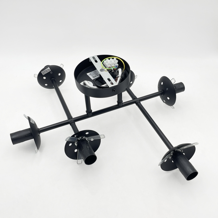 Brilagi - Lampadario a plafone MALONY 6xE14/20W/230V nero