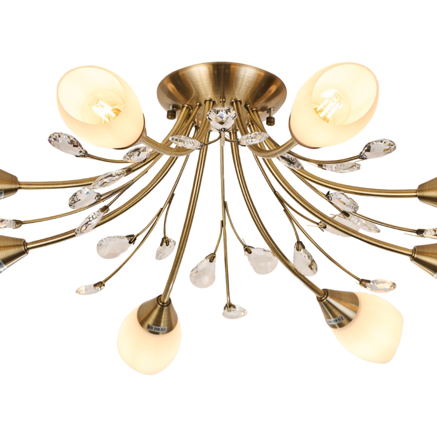 Brilagi - Lampadario a plafone MEGAPOLIS 8xE14/60W/230V bronzo