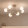 Brilagi - Lampadario a plafone MILO 6xE27/60W/230V beige/oro